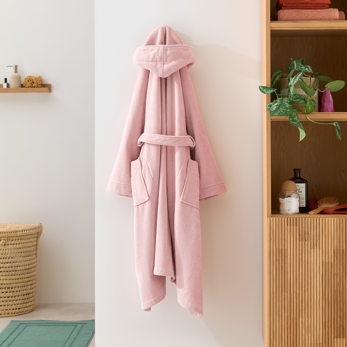 LA REDOUTE INTERIEURS<br>Roupão com capuz em veludo felpudo 450 g/m², Trizie
