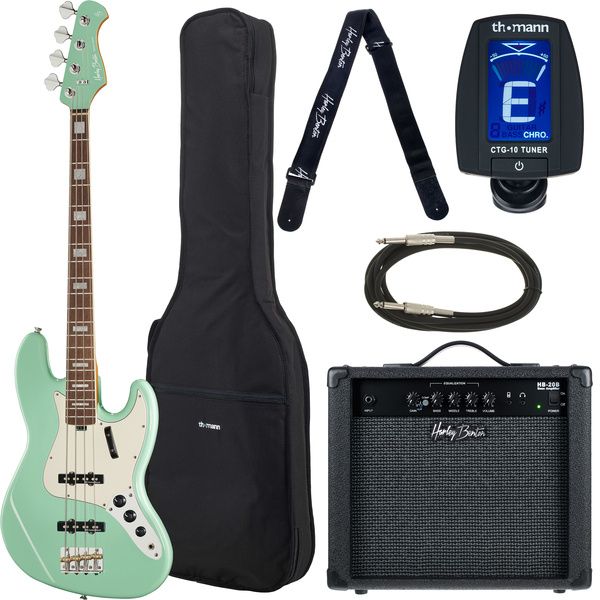 Harley Benton MV-4JB Seafoam Green Set