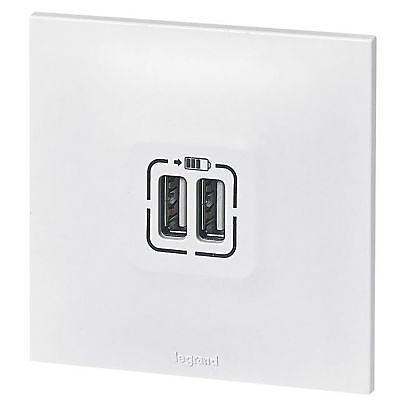 Double prise USB Legrand Neptune