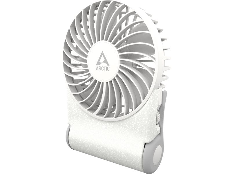 Arctic Cooling USB-Ventilator Summair2Go Weiss Wiederaufladbarer Taschenventilator mit Standfuss