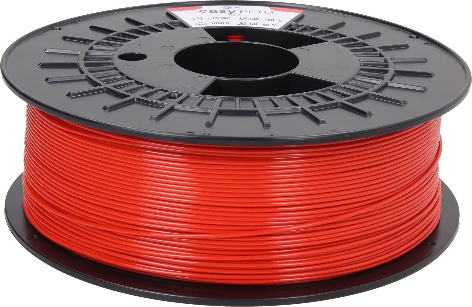 3DJAKE  easyPETG Rot, 1,75 mm / 2300 g    PETG Filament für robuste & präzise Drucke in Rot