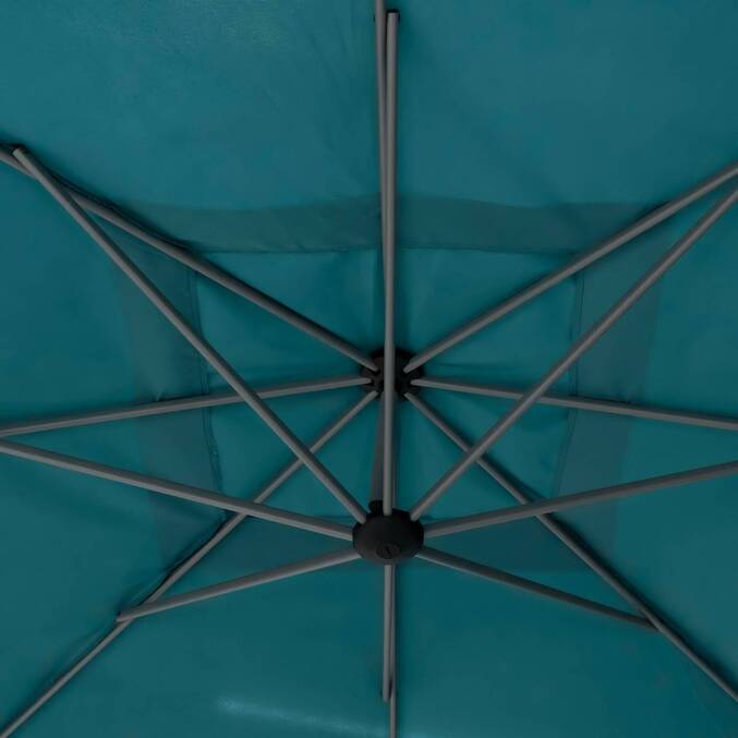 Parasol déporté carré MANOA Bleu canard