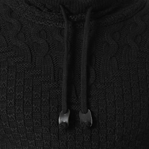 Pull Col Montant Noir