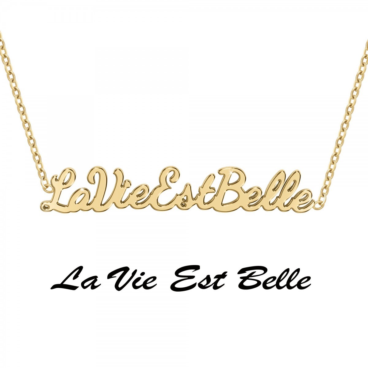 La vie est belle - Collier à message