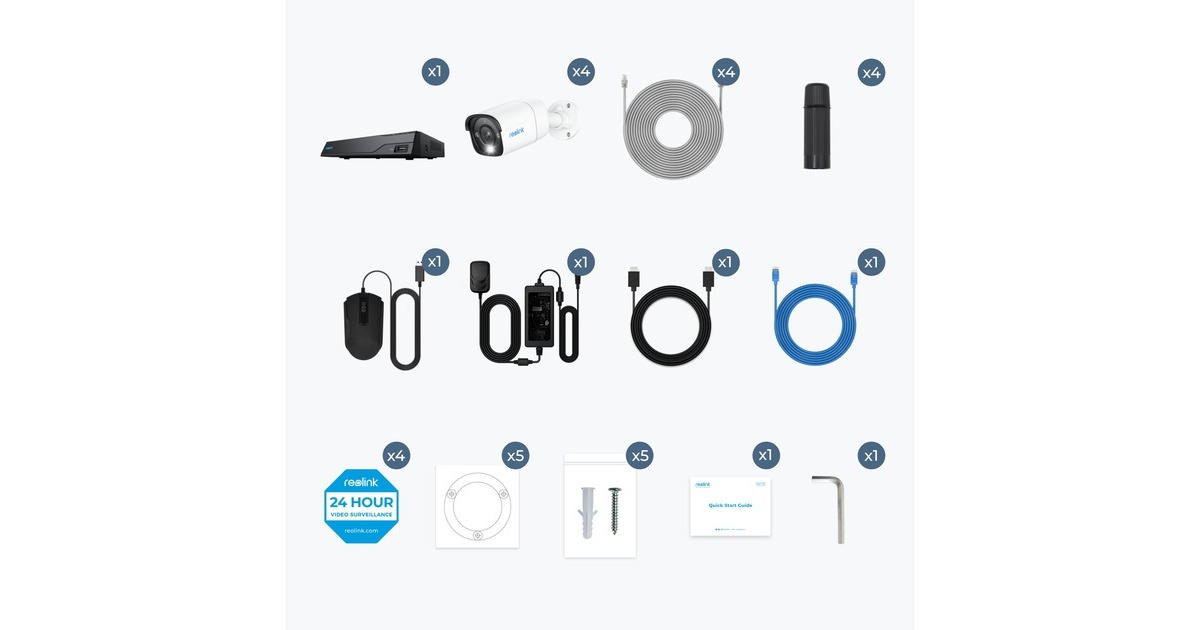 Reolink4K Ultra HD beveiligingsset beveiligingscamera  (Wit)