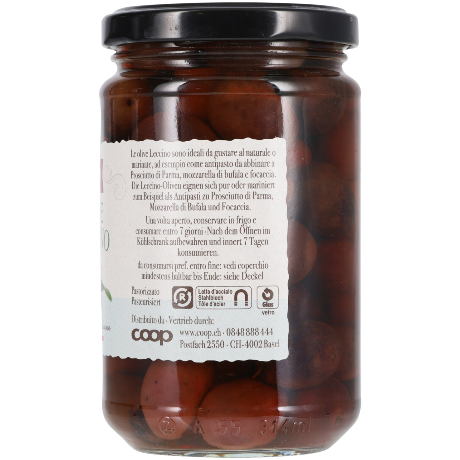 Sapori d'Italia Olive Leccino intere