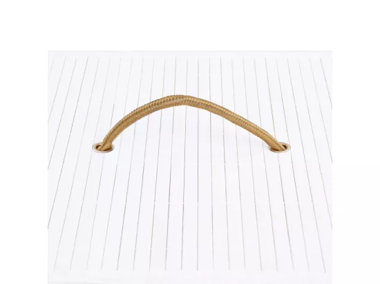 Panier à linge Bambou Blanc 83 L