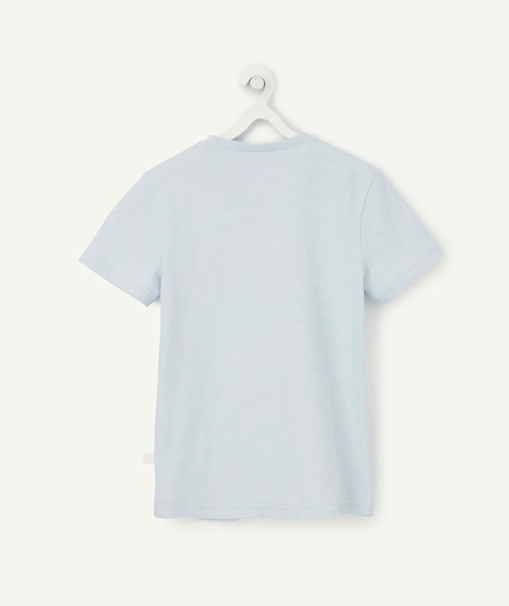 COSMIC VIBES - T-SHIRT BLEU POISSON EN COTON BIO ENFANT