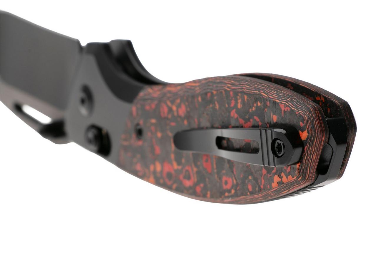 Kizer Bulli KI3695A3 Matte DLC S45VN, Black Titanium Mars Valley Fat Carbon, zakmes
