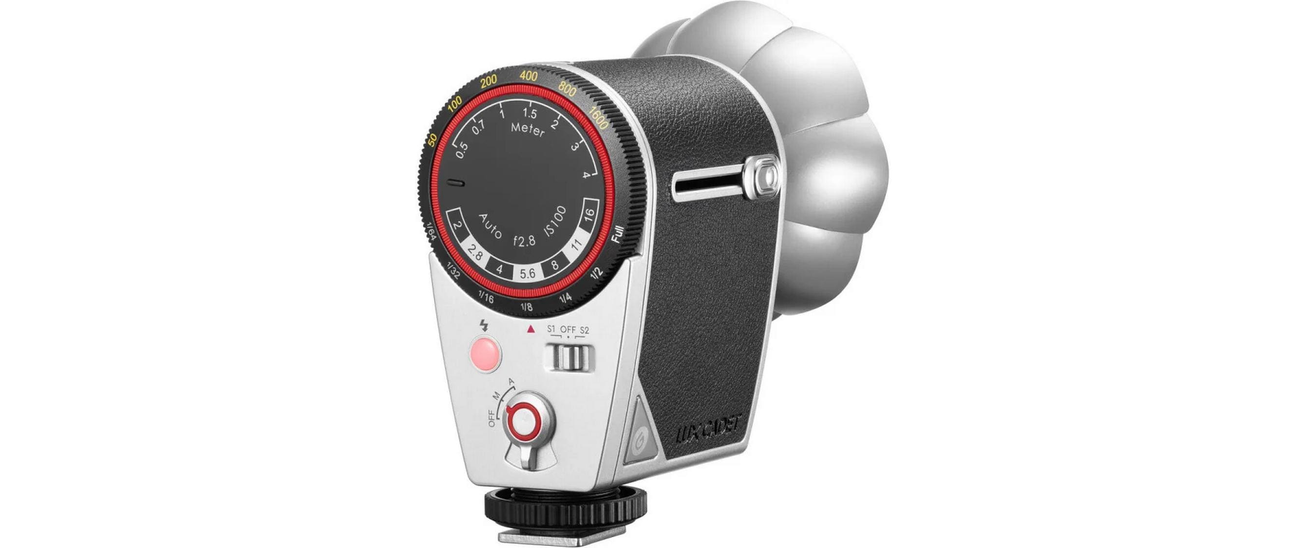 Blitzgerät Lux Cadet Retro<br>Retro-Kamerablitz mit flexibler Steürung und vielseitigen Blitzmodi