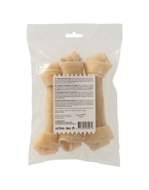 Timo Rund Kauwknoopbotjes - Hondensnacks - Rund 15 cm 3 stuks Small