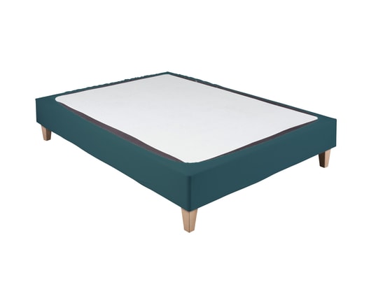 TERRE DE NUIT - Cache sommier Cache-sommier coton jersey bleu canard 70x200