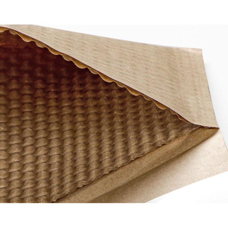 Pochette matelassée bulles de papier La Couronne kraft brun