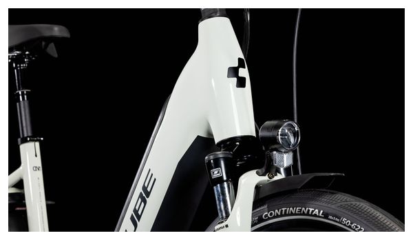 Vélo de Ville Électrique Cube Supreme Hybrid One 500 Easy Entry Shimano Cues 10V 500 Wh 700 mm Beige Desert Stone 2025