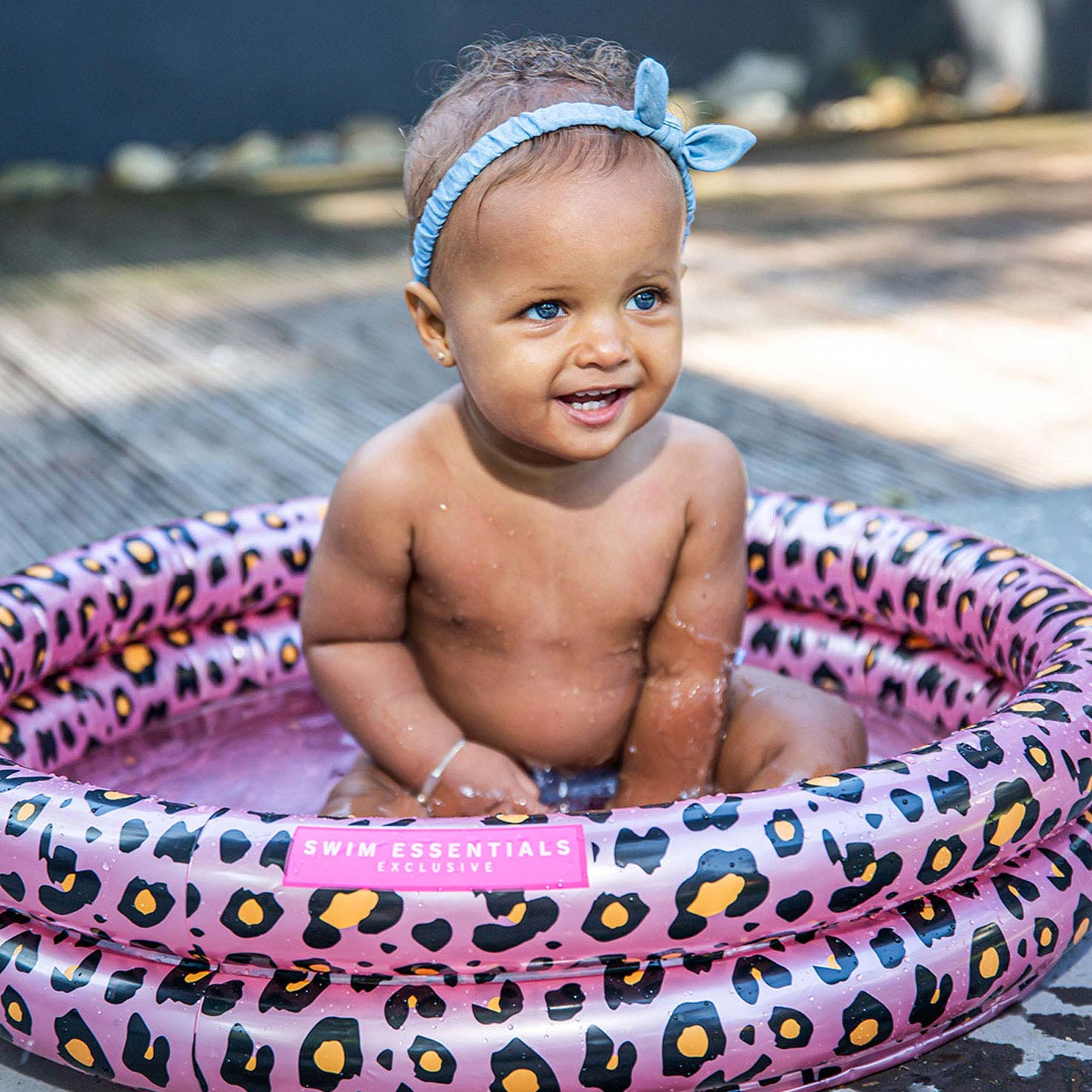 Swim Essentials Baby Zwembad Panterprint Roze, 100cm