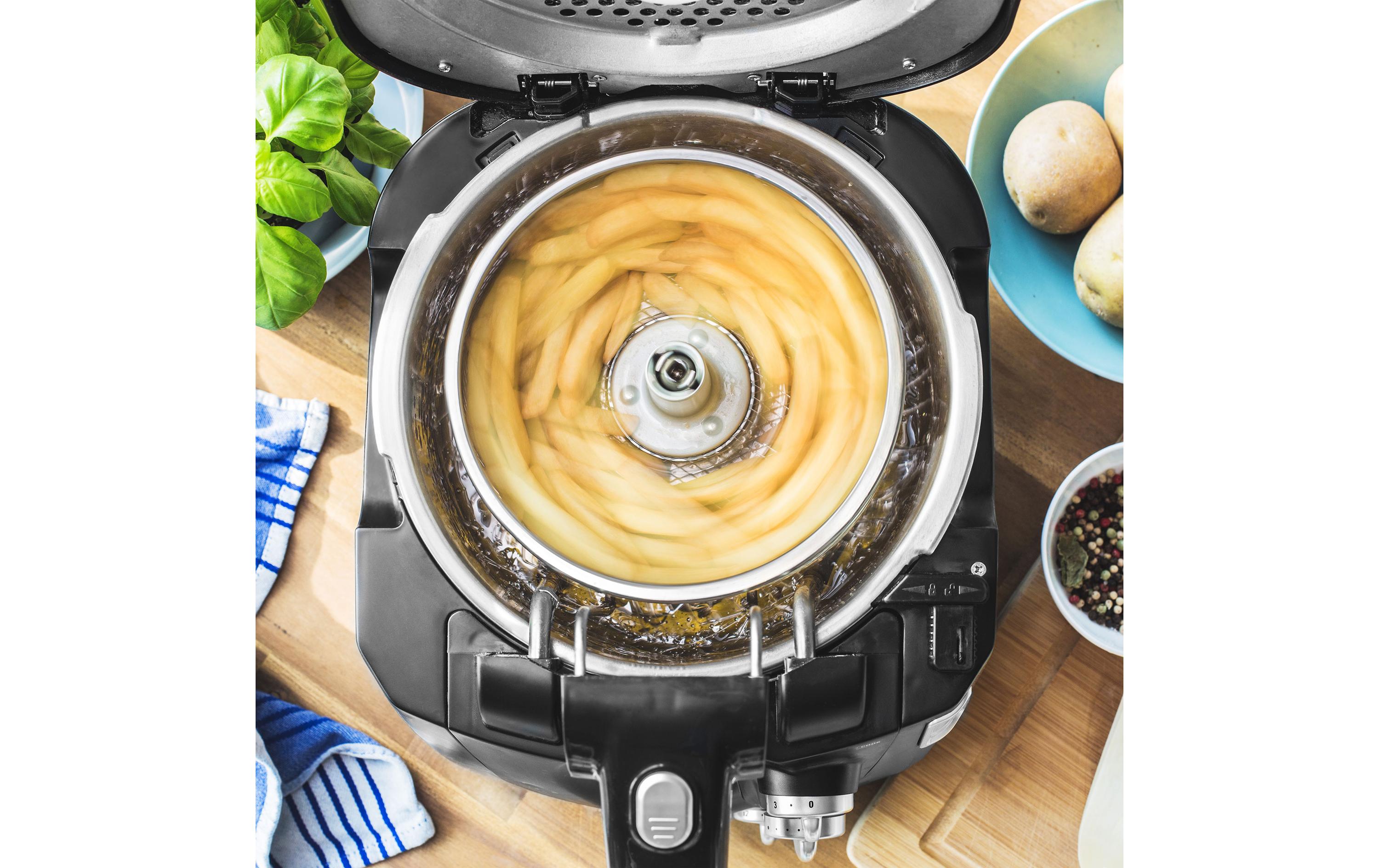 Fritteuse Vita-Spin , Schwarz<br>Spinning mit 2 Geschwindigkeitsstufen und Korb-Lift-Funktion