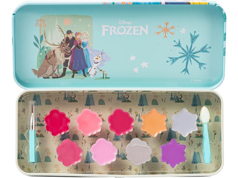 Markwins Beauty Collections Geschenkset Collection Frozen L Lip and Face Tin mit Lipgloss und Schimmer-Cremes