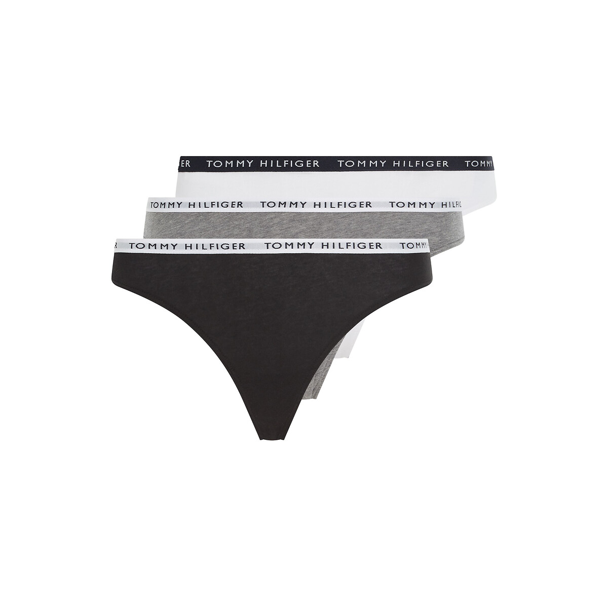 TOMMY HILFIGER<br>Conjunto de 3 tangas em algodão elástico