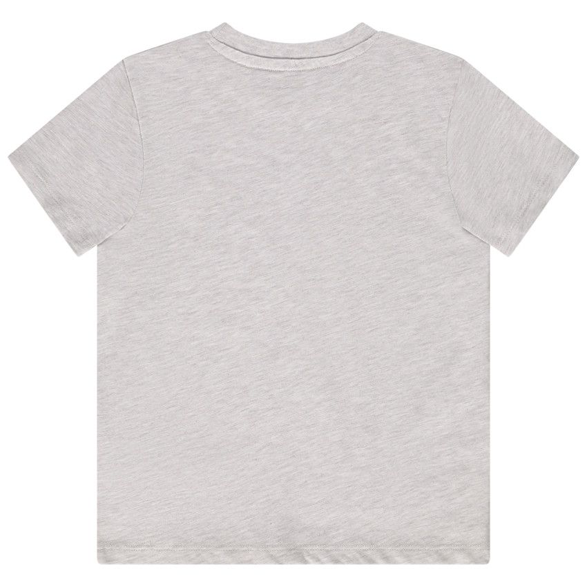 T-shirt manches courtes en jersey avec print fantaisie pour garçon - Gris chiné