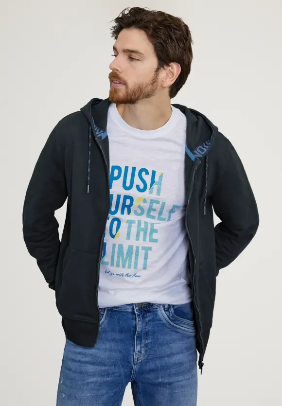 Sweatjacke mit Kapuze - navy blue