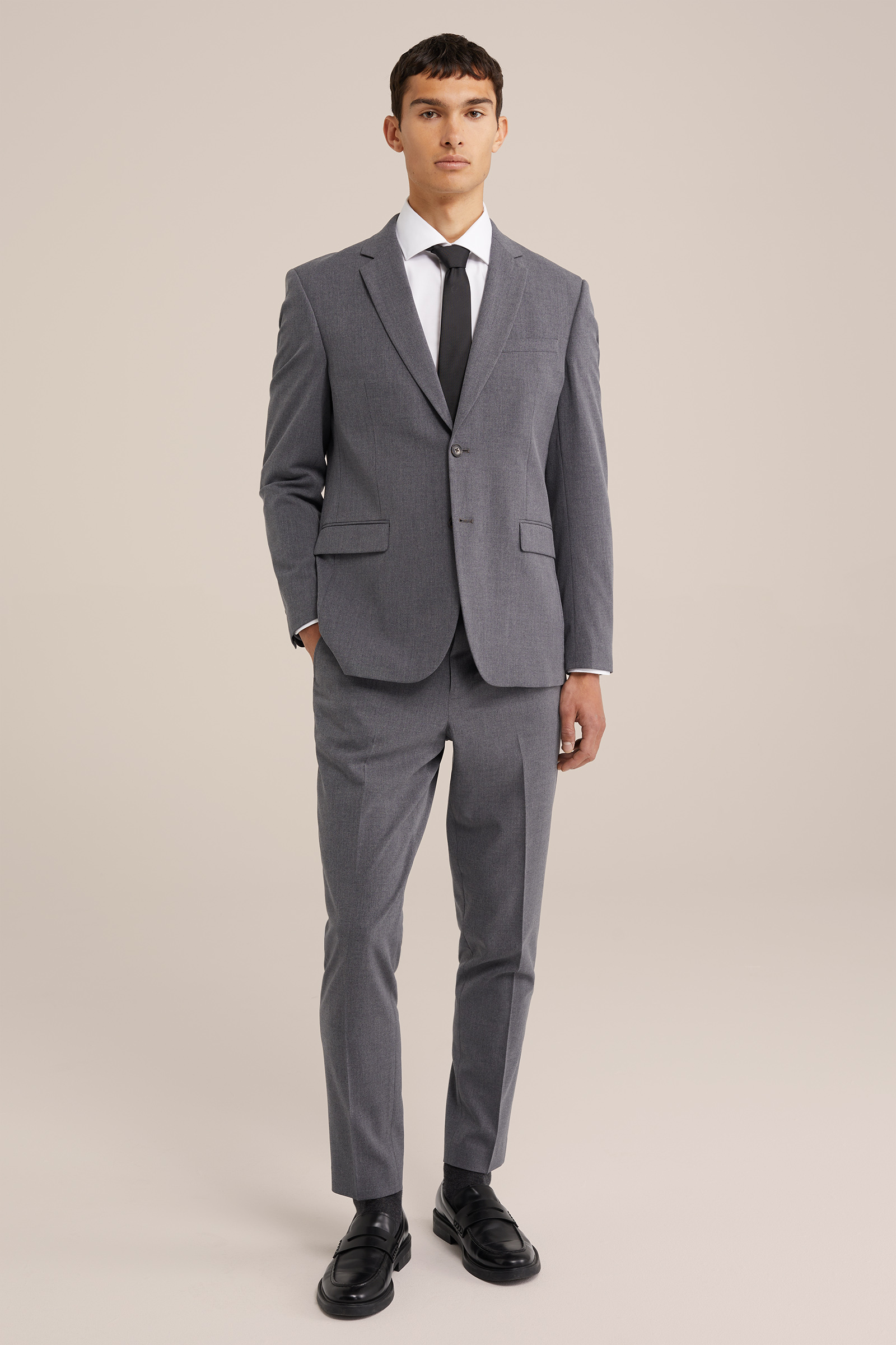 premium katoenen geweven overhemd WE Fashion Wit