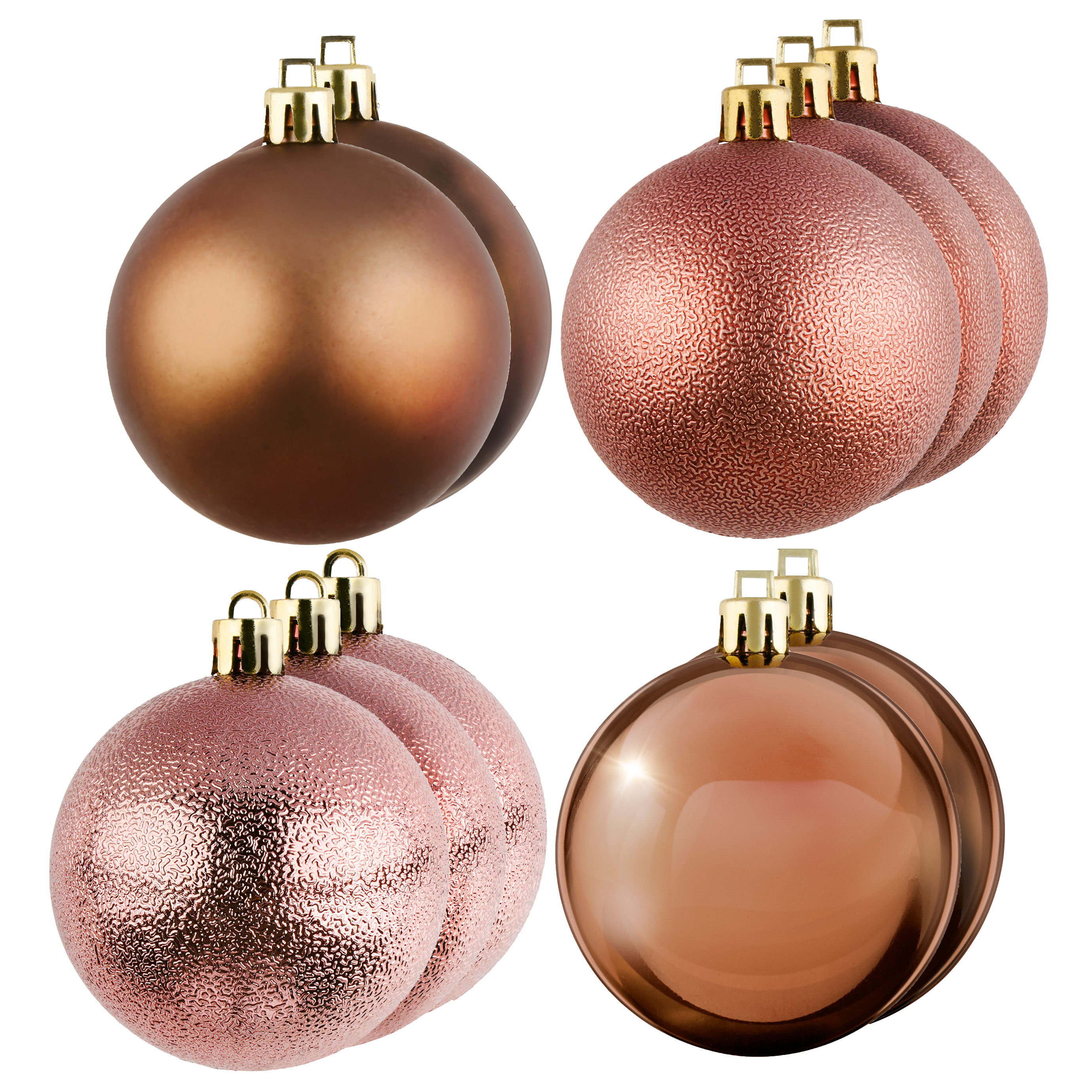 Weihnachtskugeln 10-teilig bronze