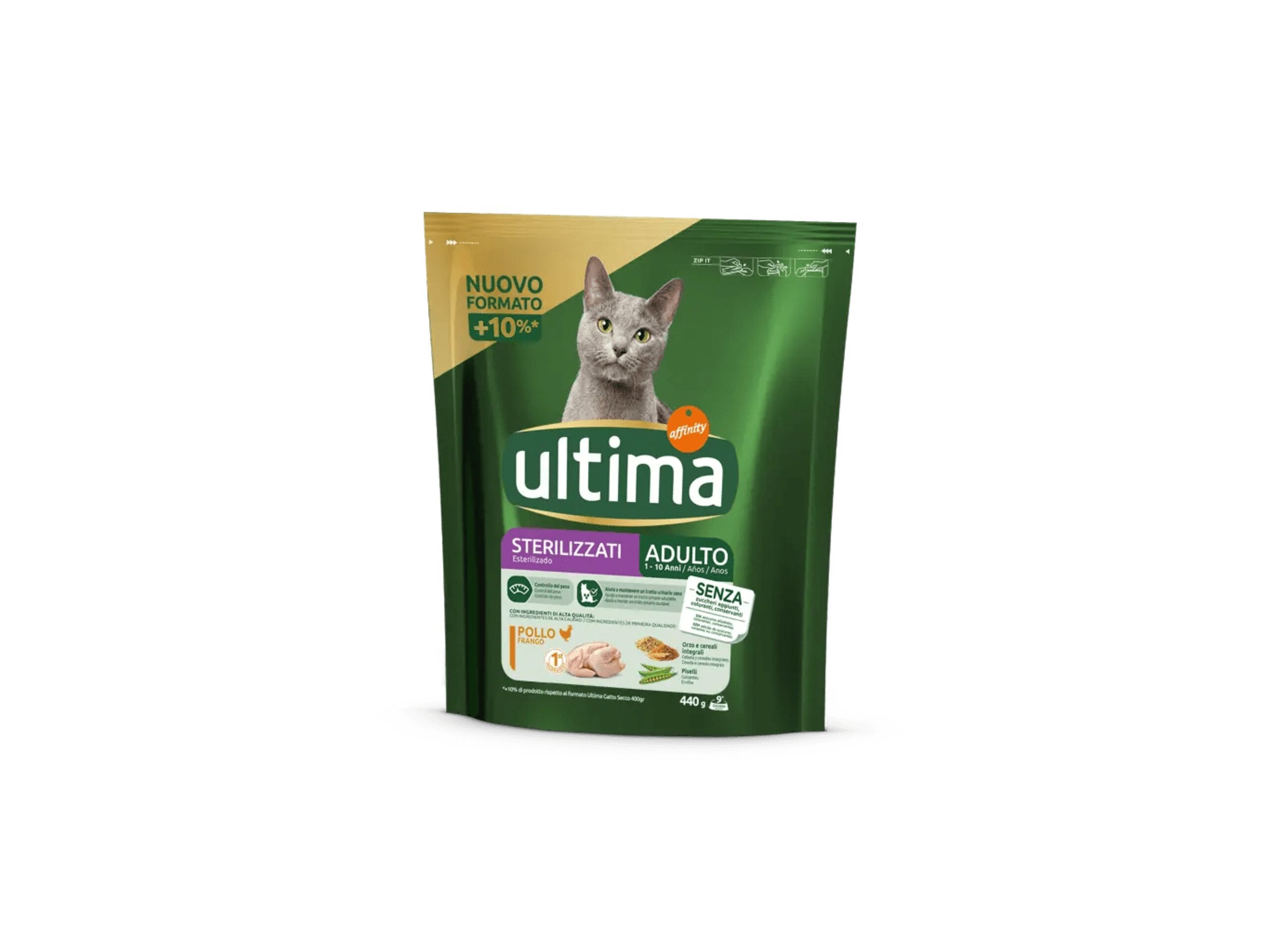 RAÇÃO GATO ESTERILIZADO ULTIMA FRANGO 440G