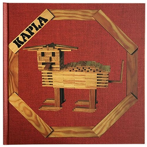 Kapla 280 stapelplankjes en boek - rood