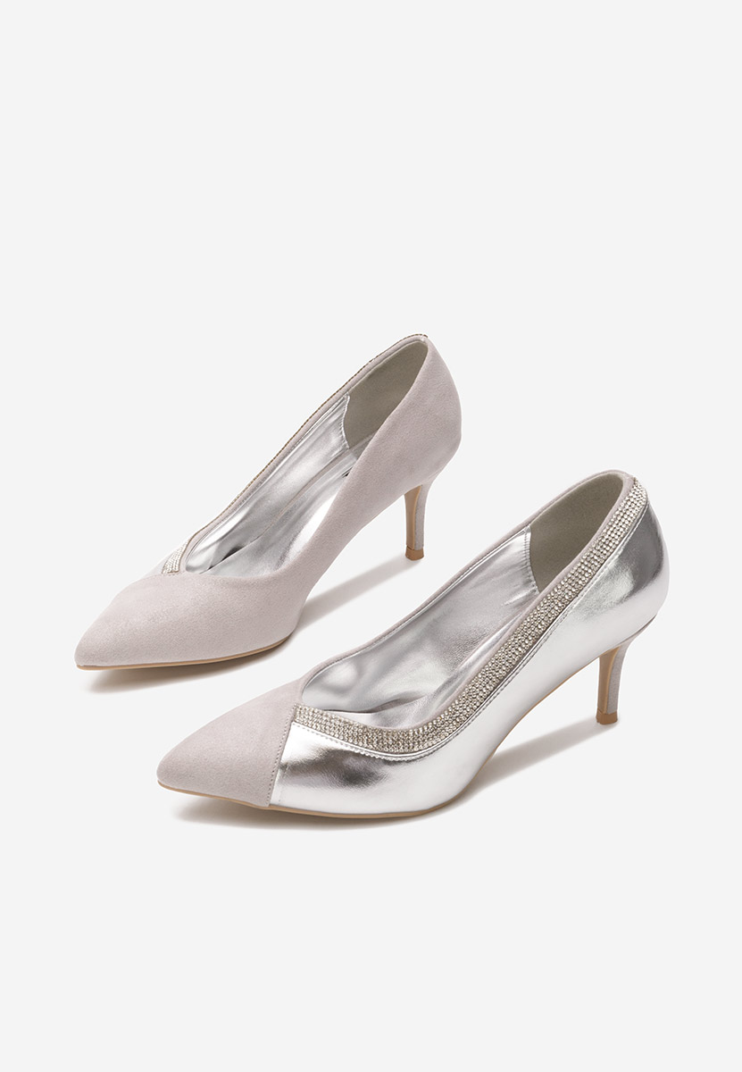 Chaussures à talon aiguille argent Hassie