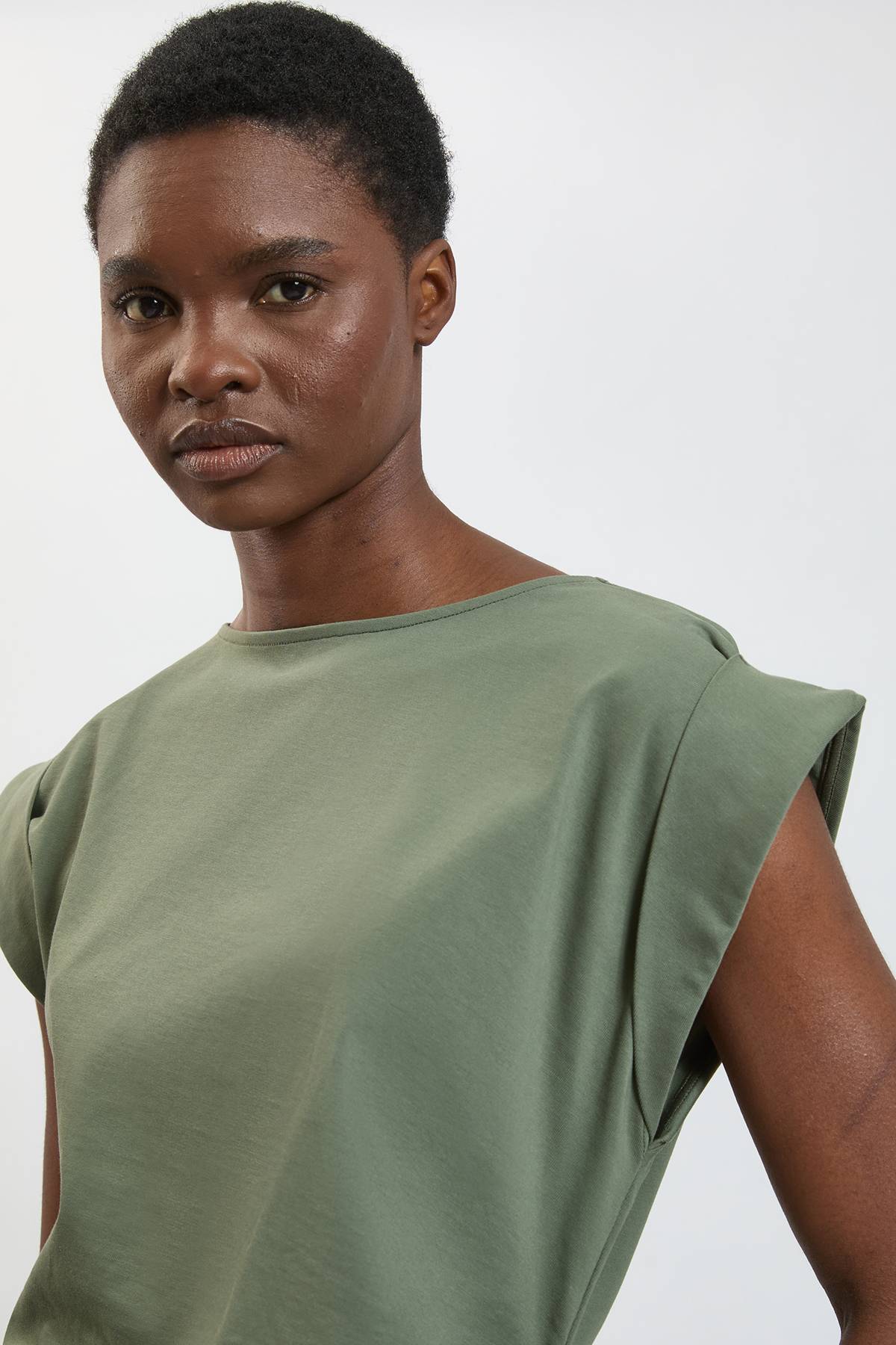 KarenMillen T-shirt En Jersey De Coton 100% Asymétrique