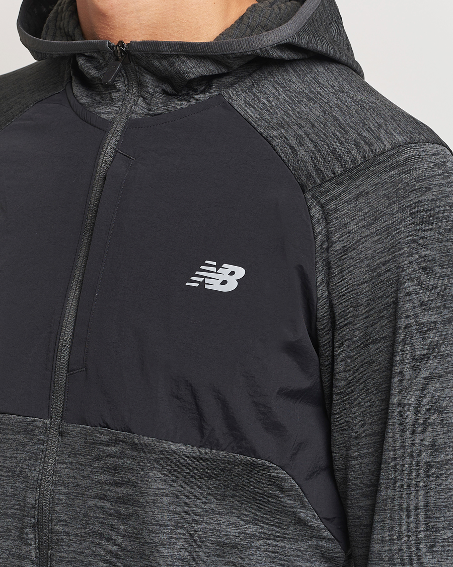 New Balance Running Heat Grid  Hooded Full Zip Black