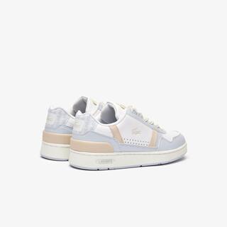 Sneakers T-Clip femme en cuir avec monogramme Sneakers - Blanc - Lacoste - Femme