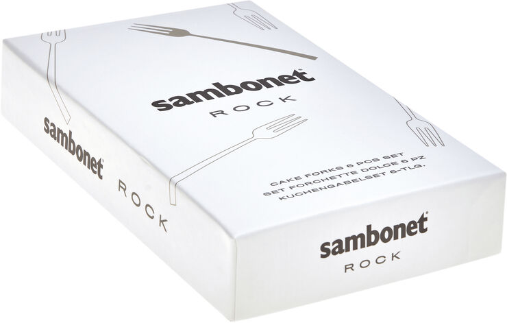 Sambonet Rock, Edelstahl 18/10, kagegaffelsæt 6 pcs. Stål