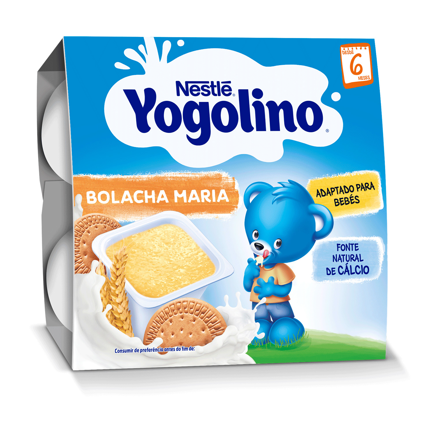 SOBREMESA LÁCTEA NESTLÉ YOGOLINO BOLACHA 4X100G