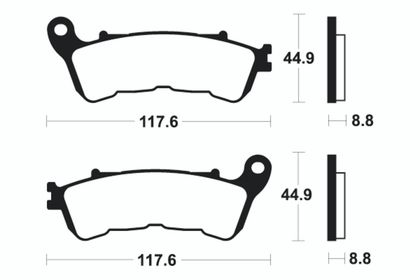 Plaquettes de freins Tecnium Performance métal fritté - MR328