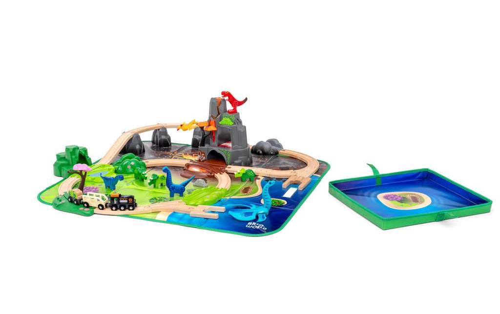 BRIO World Dinosaur Deluxe Set<br>Eisenbahn-Set aus 45 Teilen