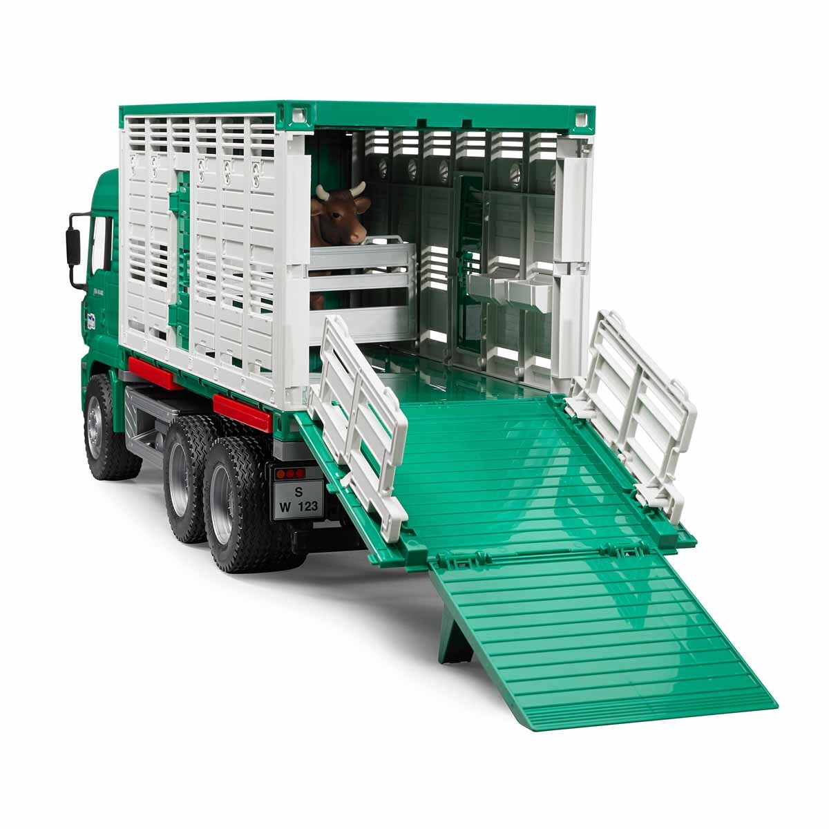 BRUDER Spielwaren GmbH + Co. KG Bruder 03548 Scania Super 560R Tiertransport-LKW mit 1 Rind