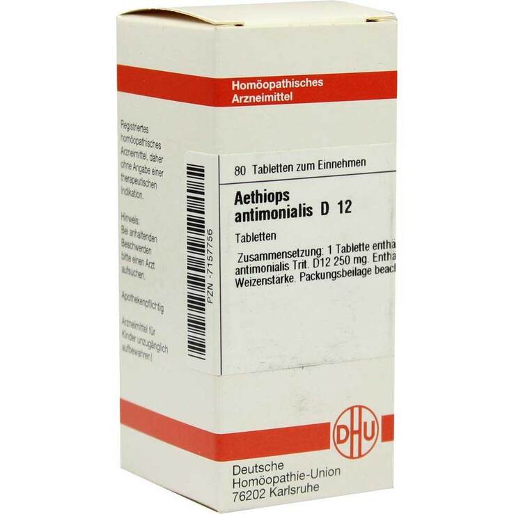 DHU Aethiops antimonialis D 12 Tabletten, 80 St