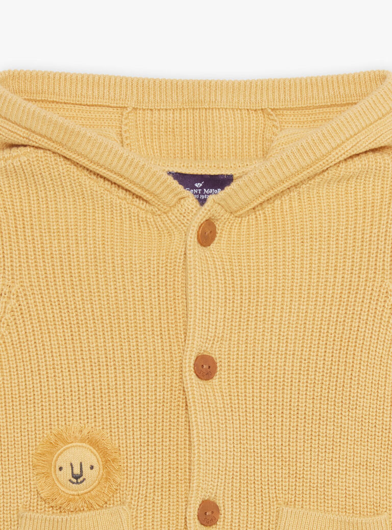 Gilet à capuche jaune