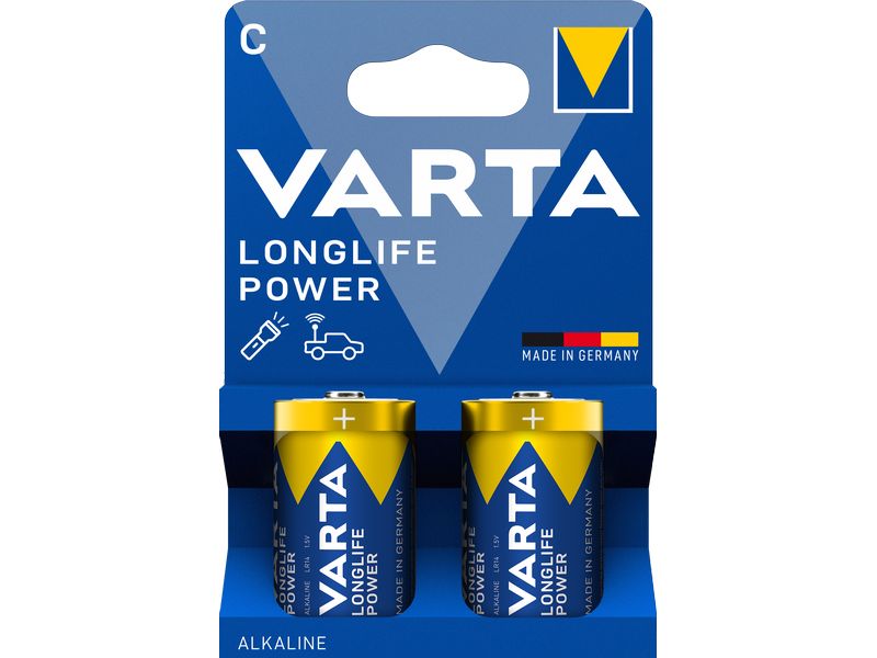 Varta Batterie Longlife Power C , 2 Stück Typ C Batterien im 2er Pack