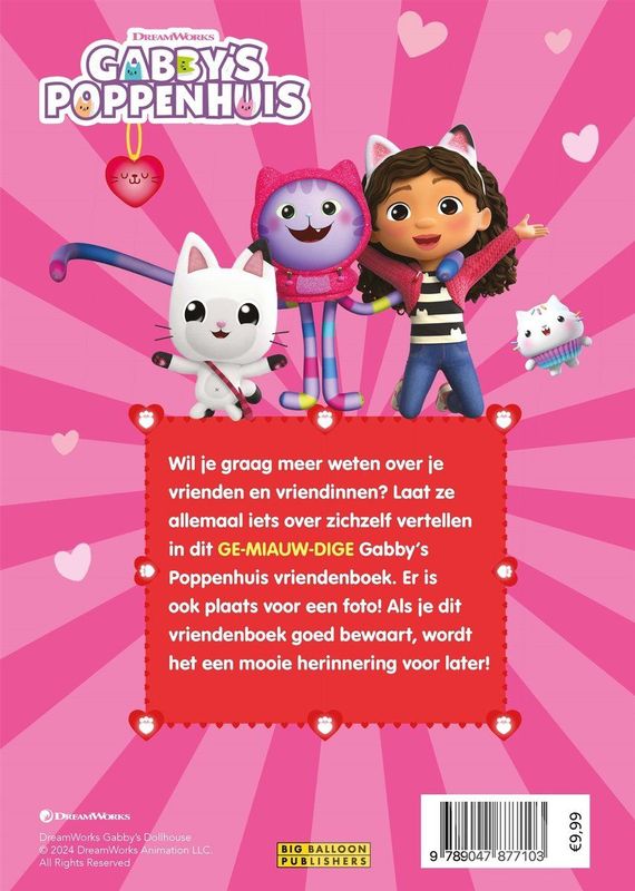 Gabby's Poppenhuis - Vriendenboek - Kleurboek - Papier