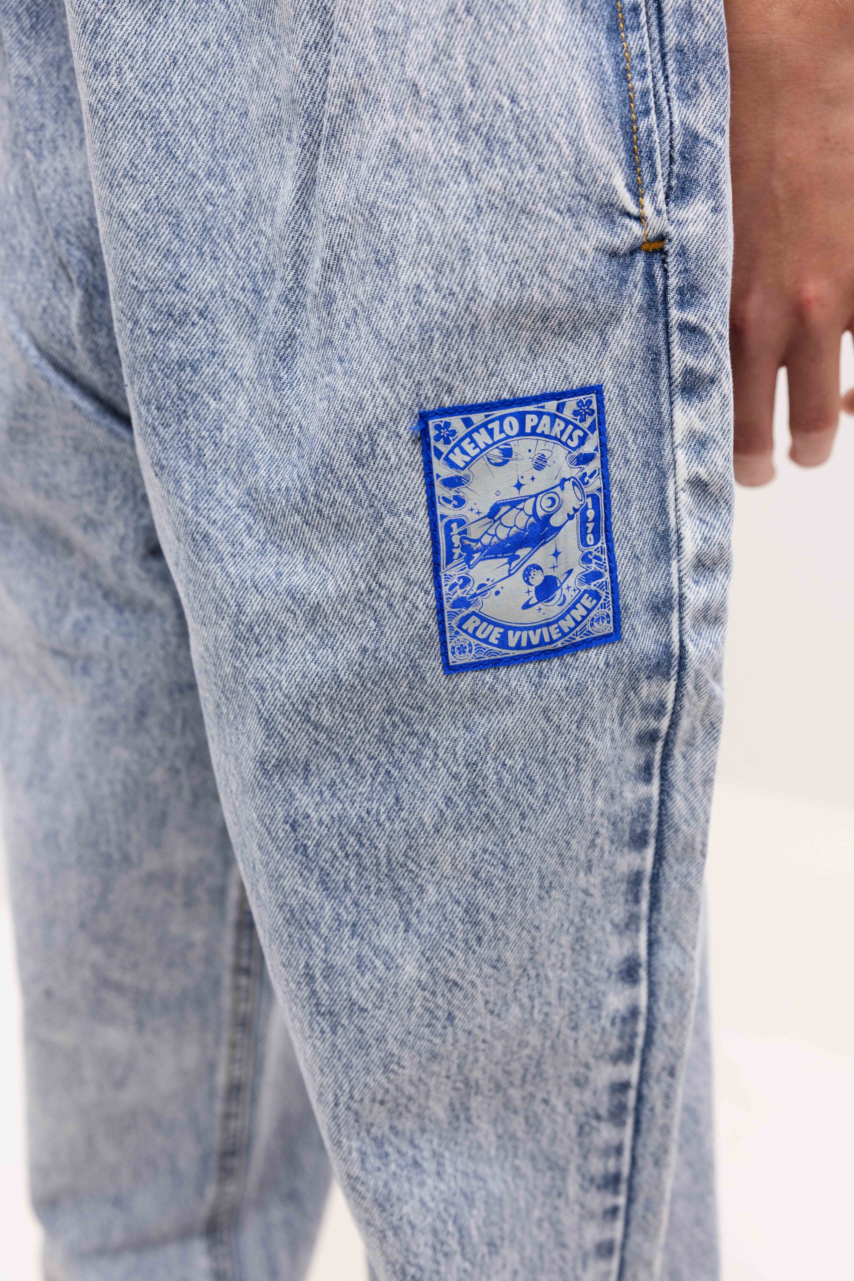 Kenzo Cosmis Fun Denim Jeans Kids Lichtblauw