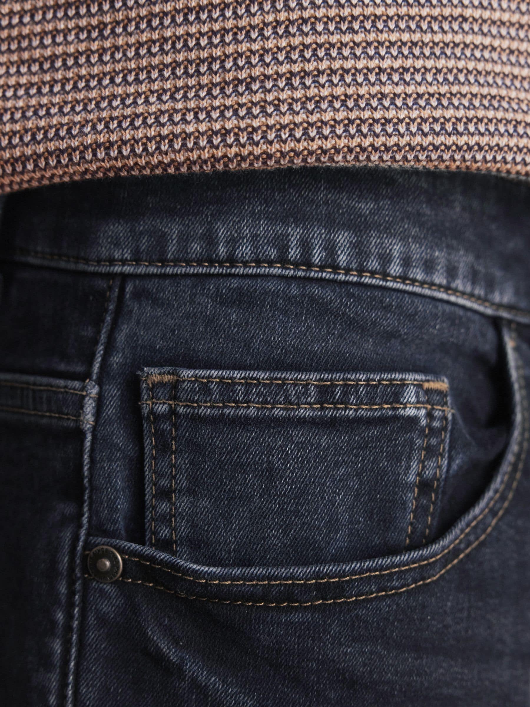 Indigoblauw - Enkele - Slim fit klassieke stretchy jeans