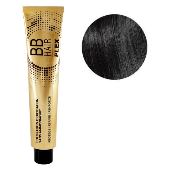 Coloration d'oxydation BBHair Plex sans ammoniaque n°1 Noir Générik 100ml