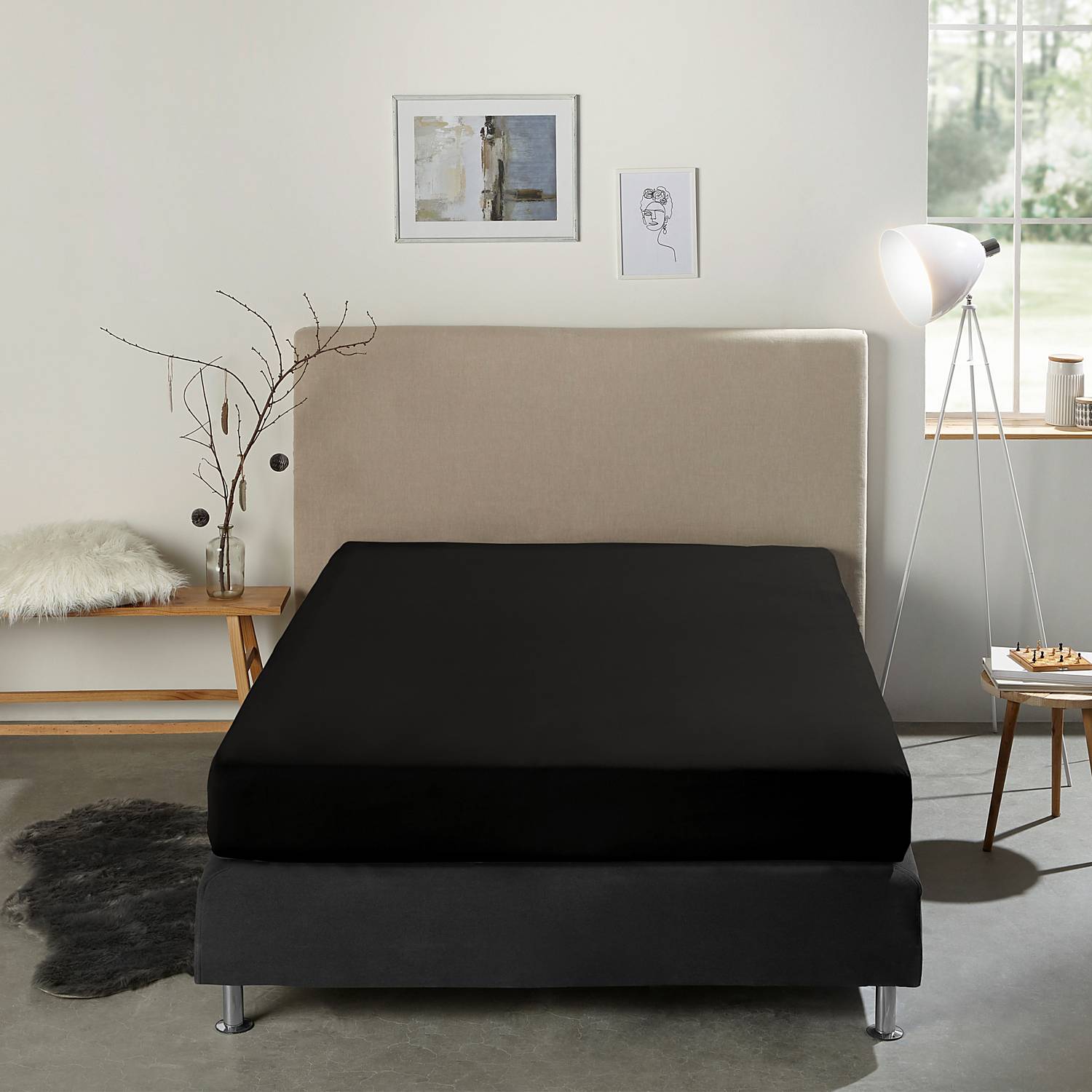 REDBEST Elasthan-Jersey-Stretch Boxspring-Spannbettlaken 