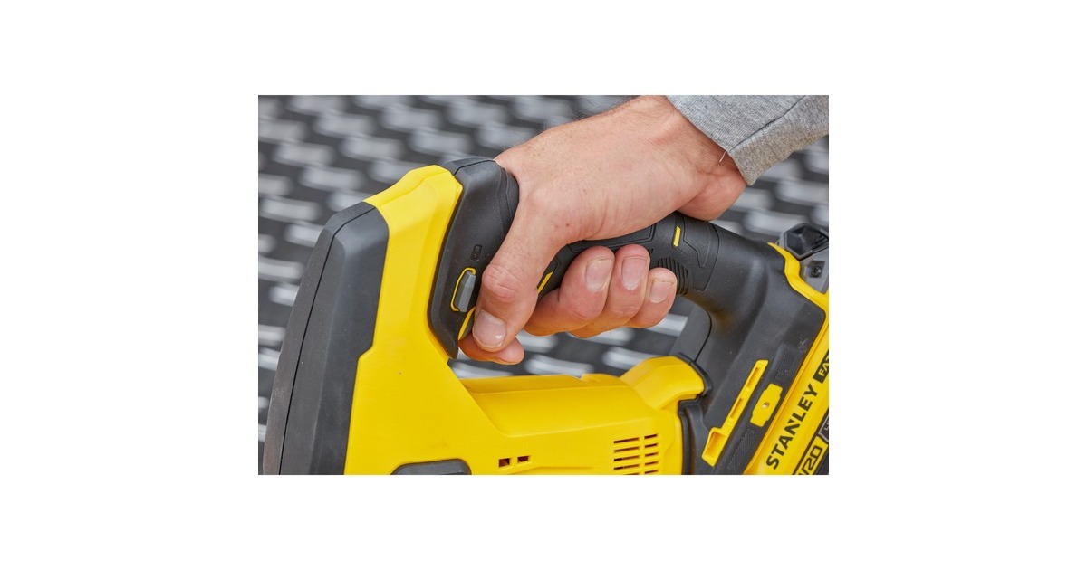 StanleyFATMAX V20 18V Decoupeerzaag  (Geel/zwart, Koffer, 2 accu's (2.0Ah) en oplader (4A) inbegrepen)