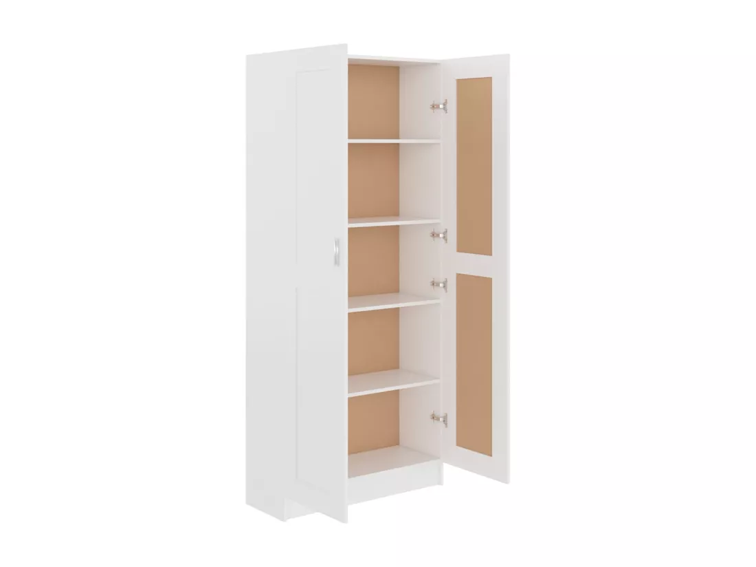 Bibliothèque Blanc 82,5x30,5x185,5 cm Bois d'ingénierie