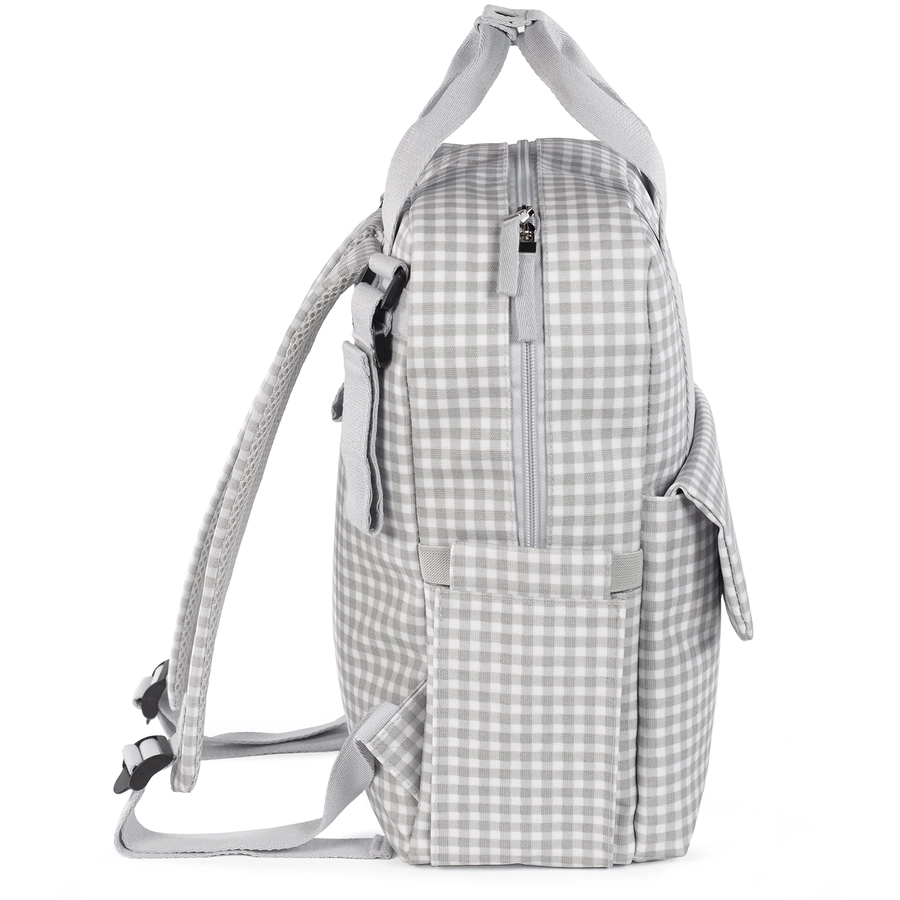 Walking Mum Rucksack I Love Vichy grau