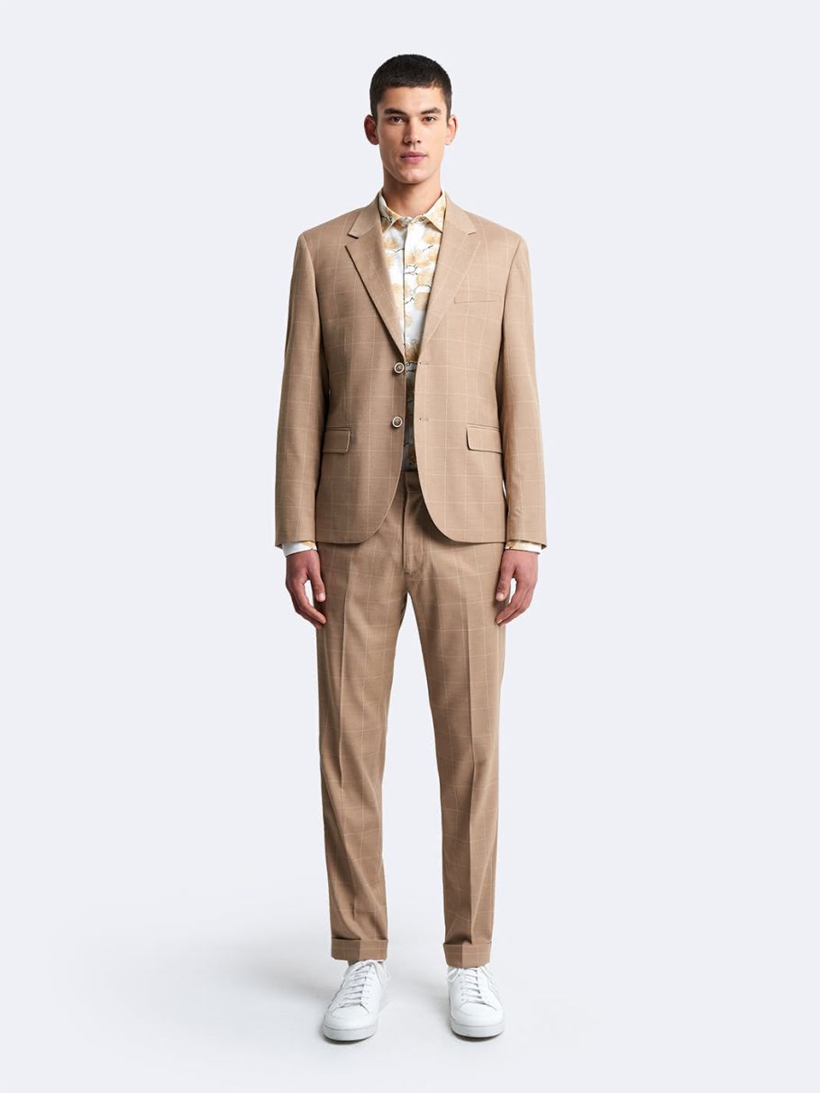 Veste coordonnable slim à carreaux