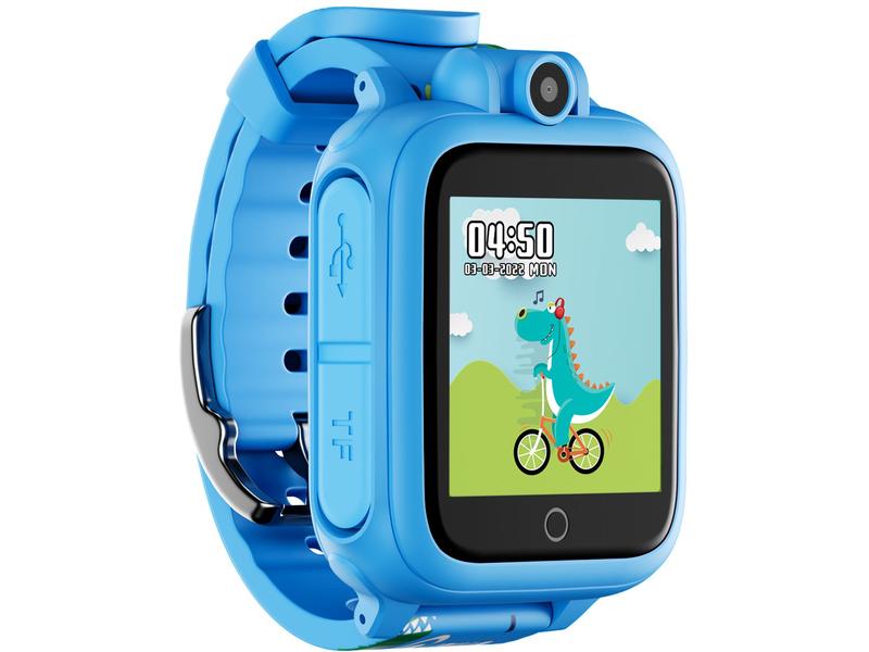 Contixo Smart Watch mit edukativen Spielen Blau (D/E/F/I) Funktionsreiche Kinder-Smartwatch